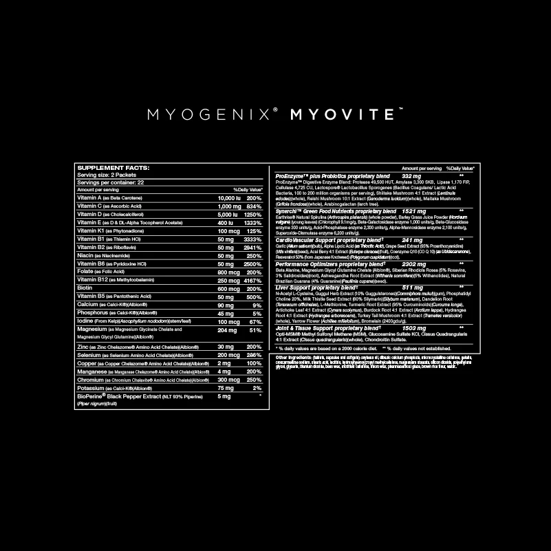 Myogenix Myovite (44 pack)