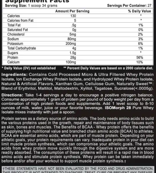 APS Isomorph Chocolate Milkshake 2lb